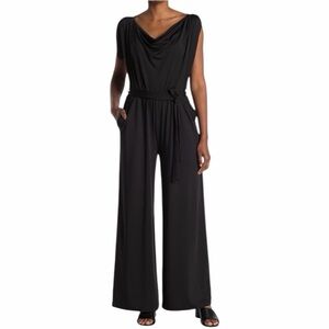 NWT Nordstrom By Design Black Marielle Wide Leg Jumpsuit - Size Small